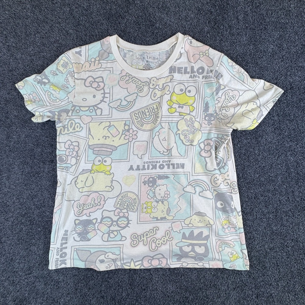 Love Tribe Sanrio Hello Kitty And Friends T-Shirt Womens M Multicolor Graphic